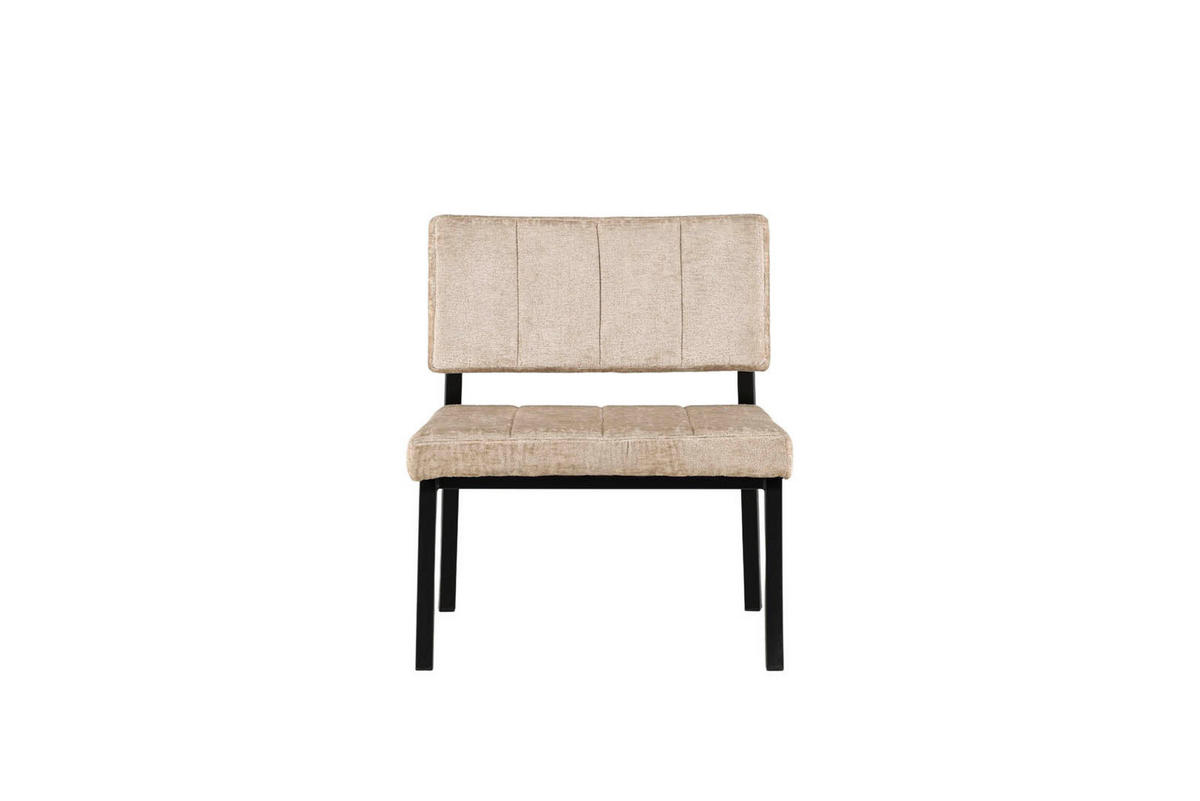 SESSEL velour beige - Beige, Holzwerkstoff (66/74/64cm) - ebuy24