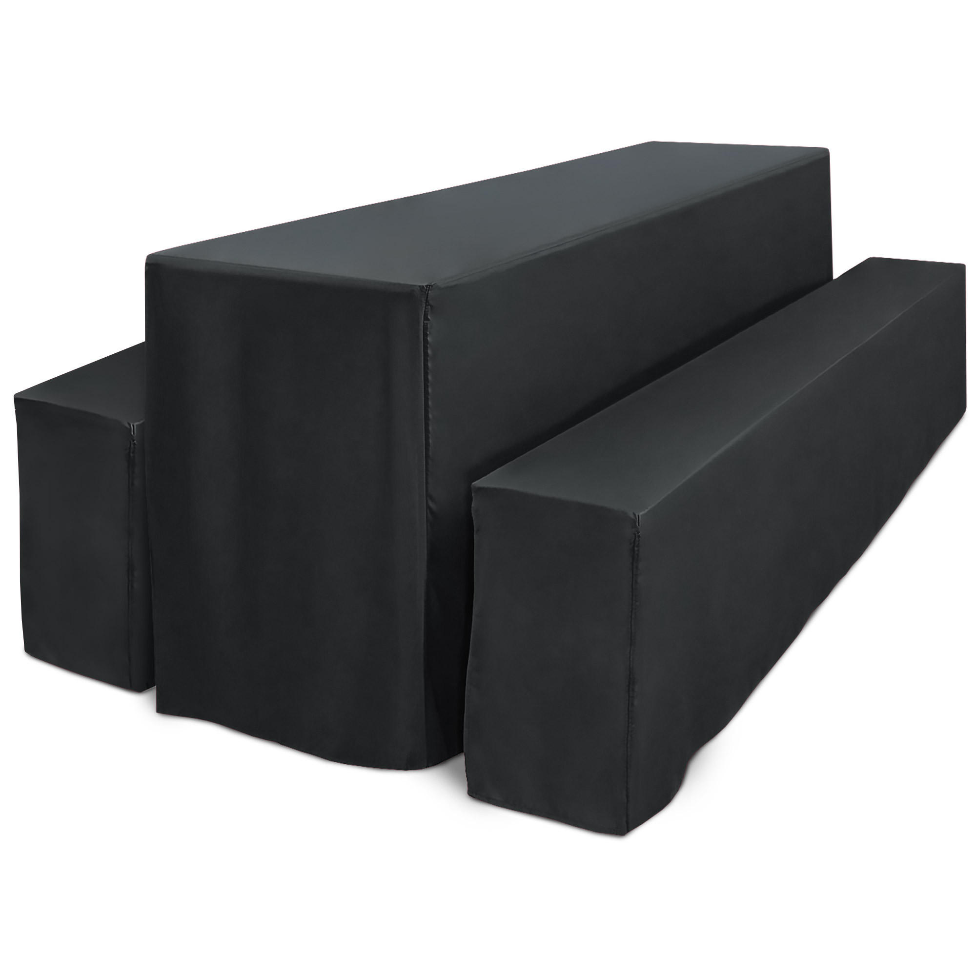 BIERTISCHHUSSE Premium L 70 cm Anthrazit 3tlg - Anthrazit, Kunststoff/Textil (70/220cm) - Beautissu 