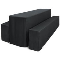 BIERTISCHHUSSE Premium L 50 cm Anthrazit 3tlg - Anthrazit, Kunststoff/Textil (50/220cm) - Beautissu 