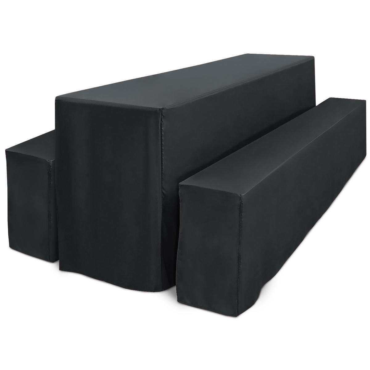 BIERTISCHHUSSE Premium L 50 cm Anthrazit 3tlg - Anthrazit, Kunststoff/Textil (50/220cm) - Beautissu 