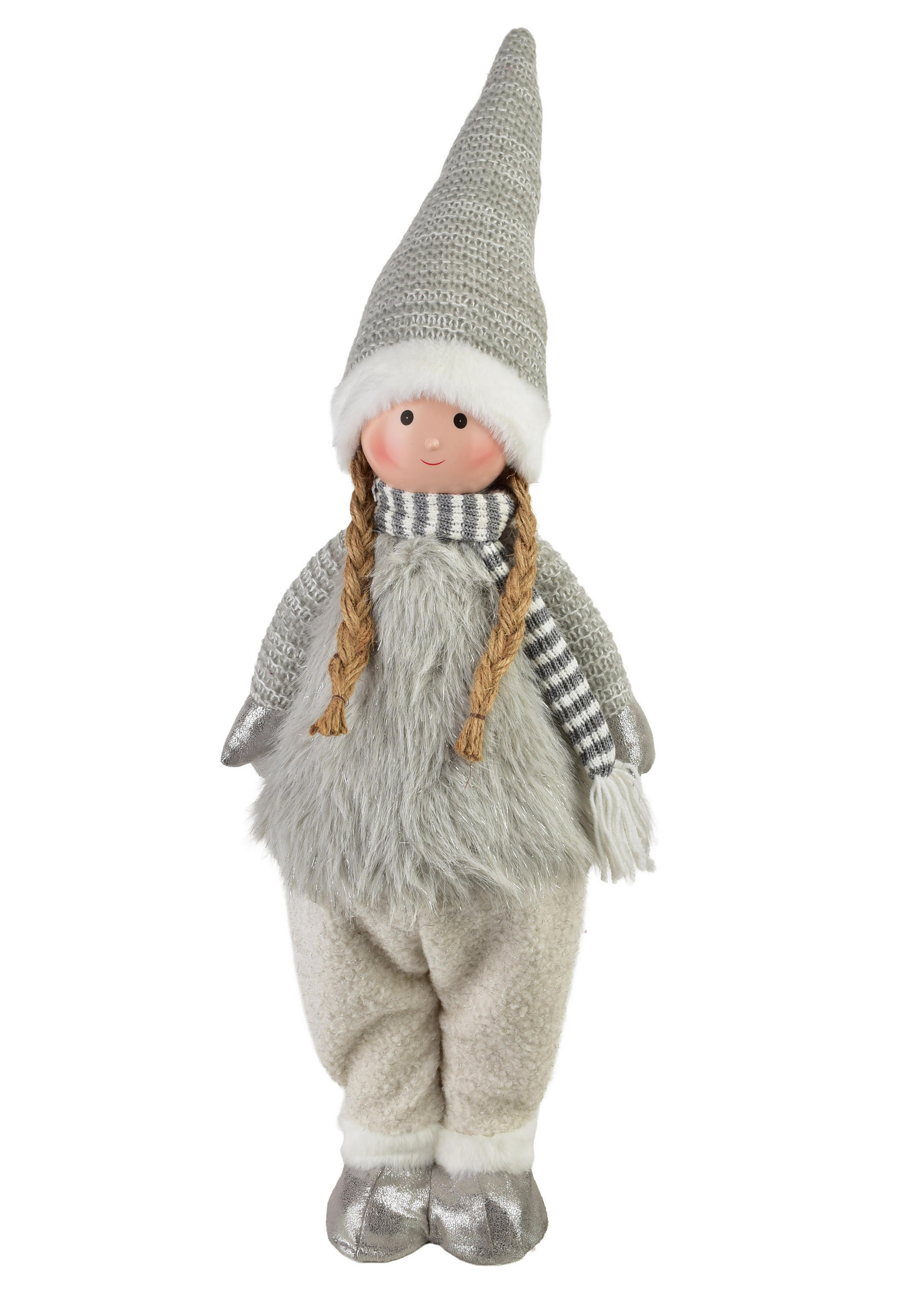 PLÜSCHFIGUR Santa Lila Silber - Grau, Textil (19/84/26cm) - Mondex