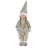 PLÜSCHFIGUR Santa Lila Silber - Grau, Textil (19/84/26cm) - Mondex