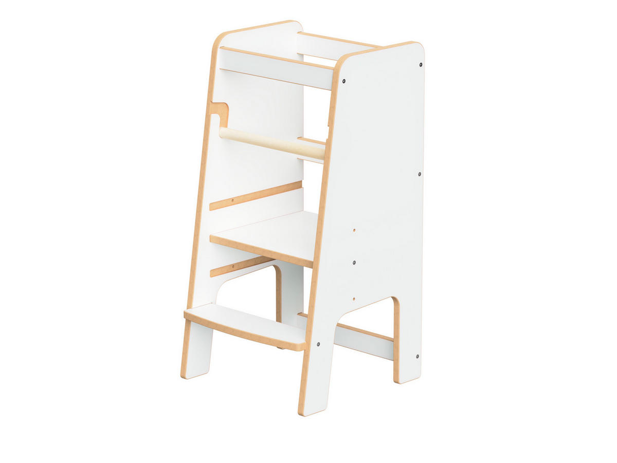 LERNTURM für Kinder - Weiß, Holzwerkstoff (40/80/40cm) - Mat-Haus