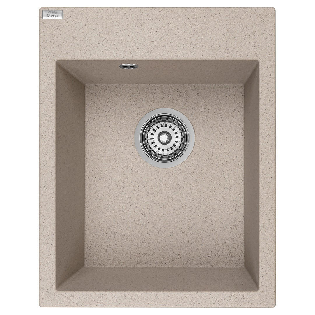 EINBAUSPÜLE Monchichi Beige, Einzelbecken, 50/39/20,5 cm - Beige, Stein (50/20.5/39cm) - bad land