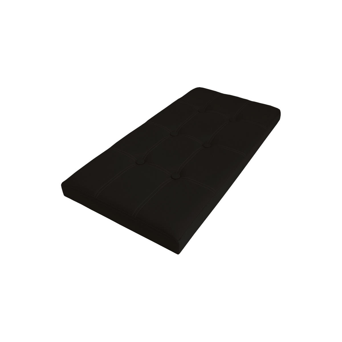 FUSSHOCKER Schwarz 38/76/38 cm - Schwarz, Textil (38/38/76cm) - Mobili Rebecca