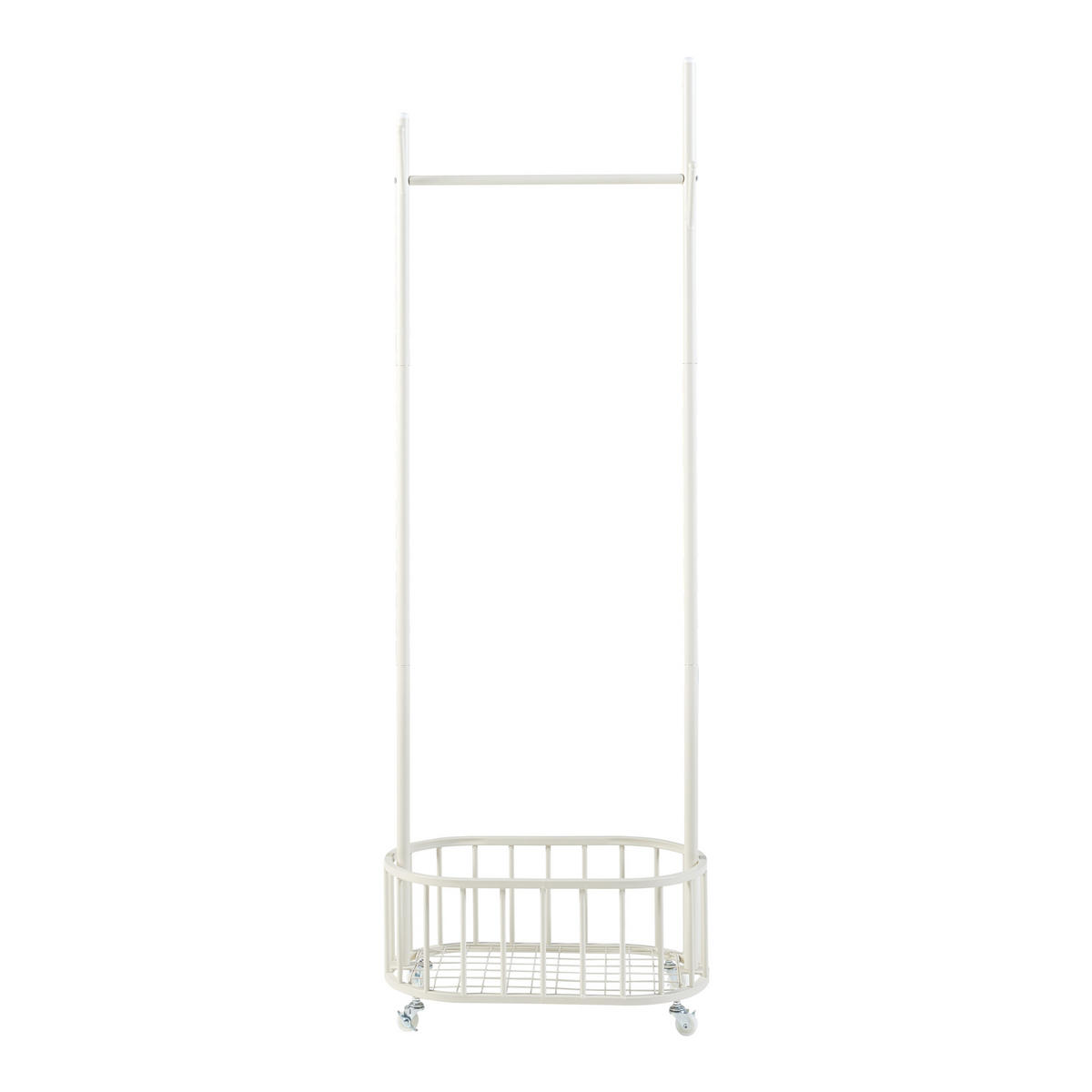 ROLLGARDEROBE Risør - Weiß, Metall (60/175/32cm) - [en.casa]