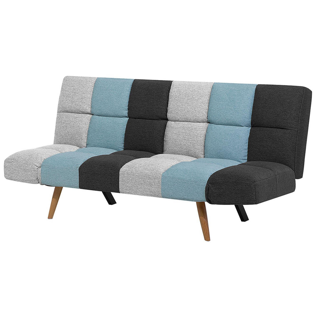 3-SITZER-SCHLAFSOFA Polsterbezug Grau Ingaro - Multicolor, Textil (182/86/79cm) - Beliani