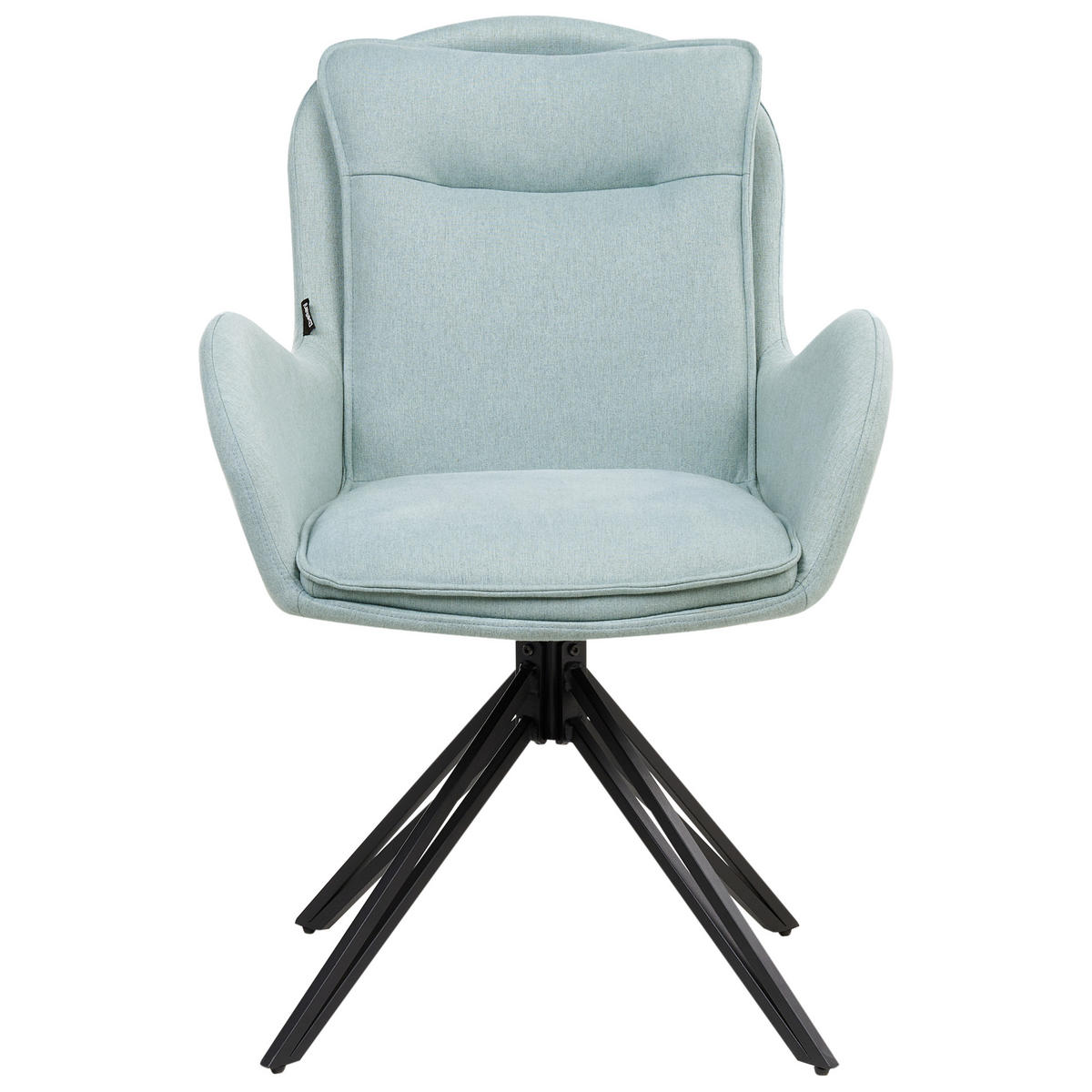 ESSZIMMERSTUHL 2er-Set Mintgrün Avelar - Schwarz/Mintgrün, Textil (62/92/63cm) - Beliani