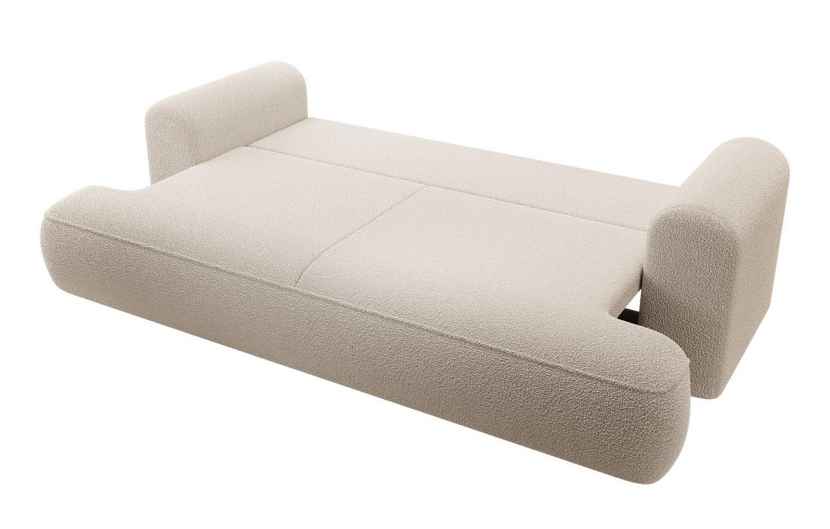 SCHLAFSOFA Ovo Beige Boucle - Beige, Textil (250/94/110cm) - Selsey