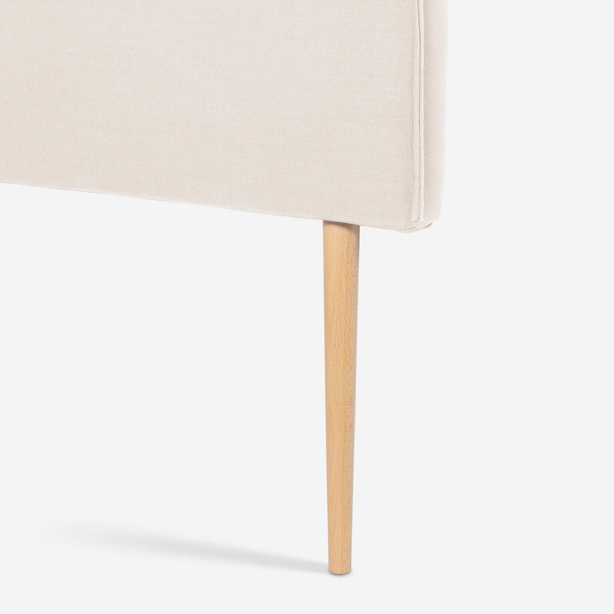 KOPFTEIL Gepolstertes aus 100% Leinenstoff Beige 160/100/8 cm EDMOND - Beige, Textil (160/100/8cm) - RNT By Really Nice Things