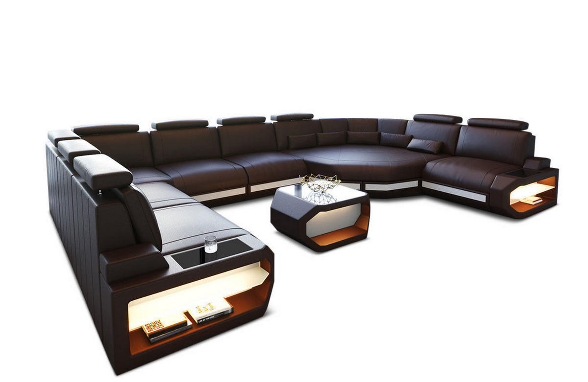 LEDERSOFA Asti L - Braun, Leder (427/93/280cm) - Sofa Dreams