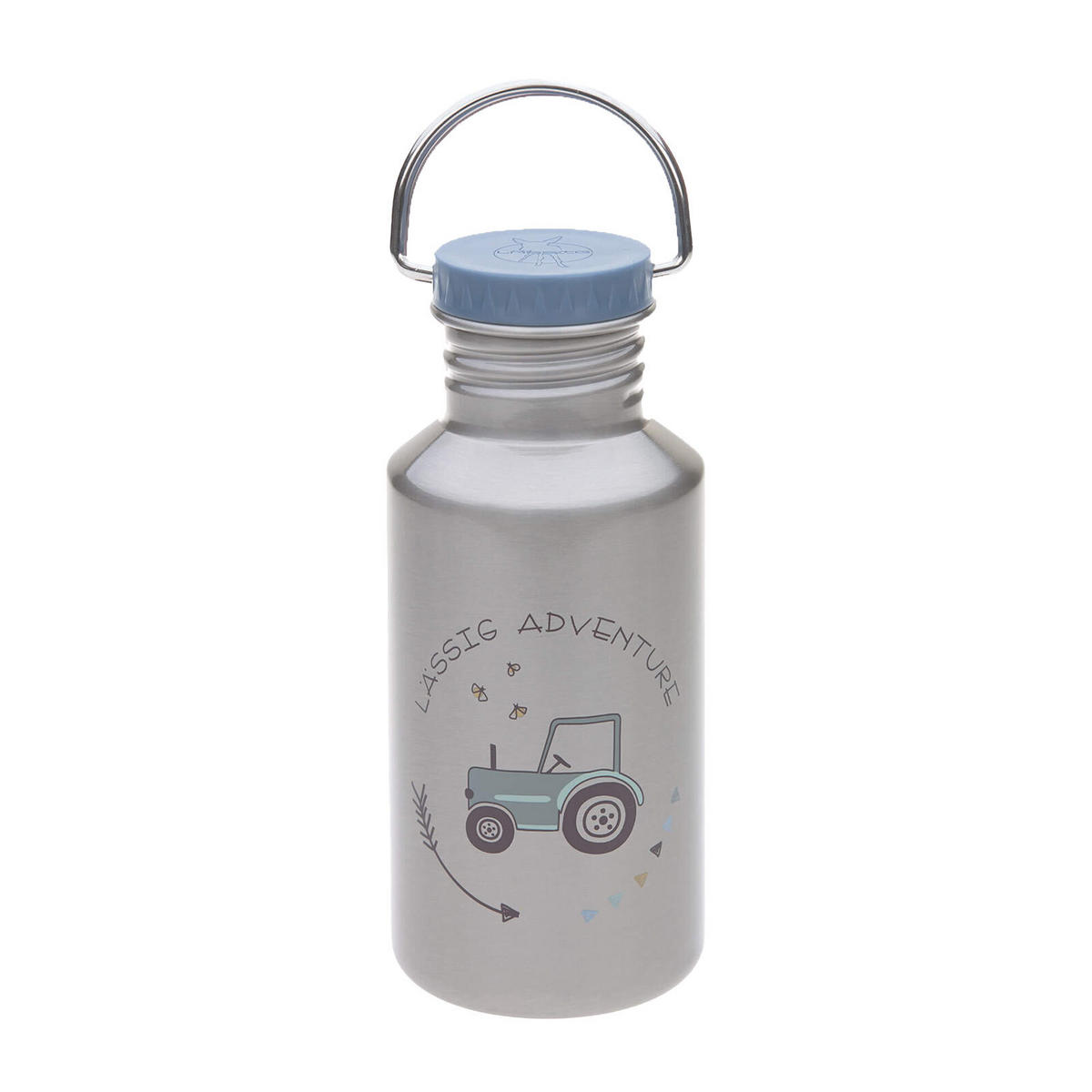 EDELSTAHL TRINKFLASCHE Adventure Traktor 500 ml - Blau, Metall (0.5L) - Lässig