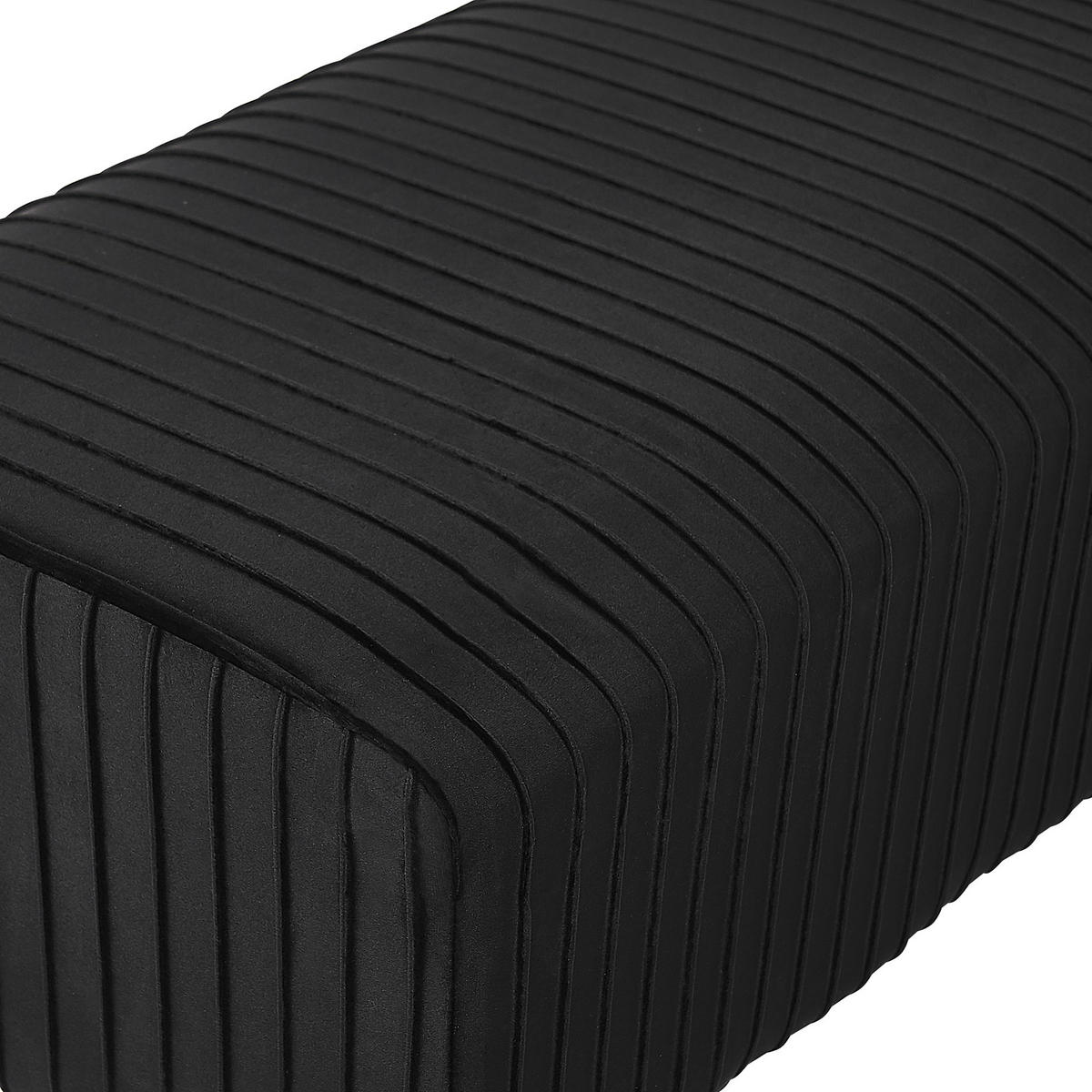 BANK Schwarz Paterson - Goldfarben/Schwarz, Textil (118/42/40cm) - Beliani