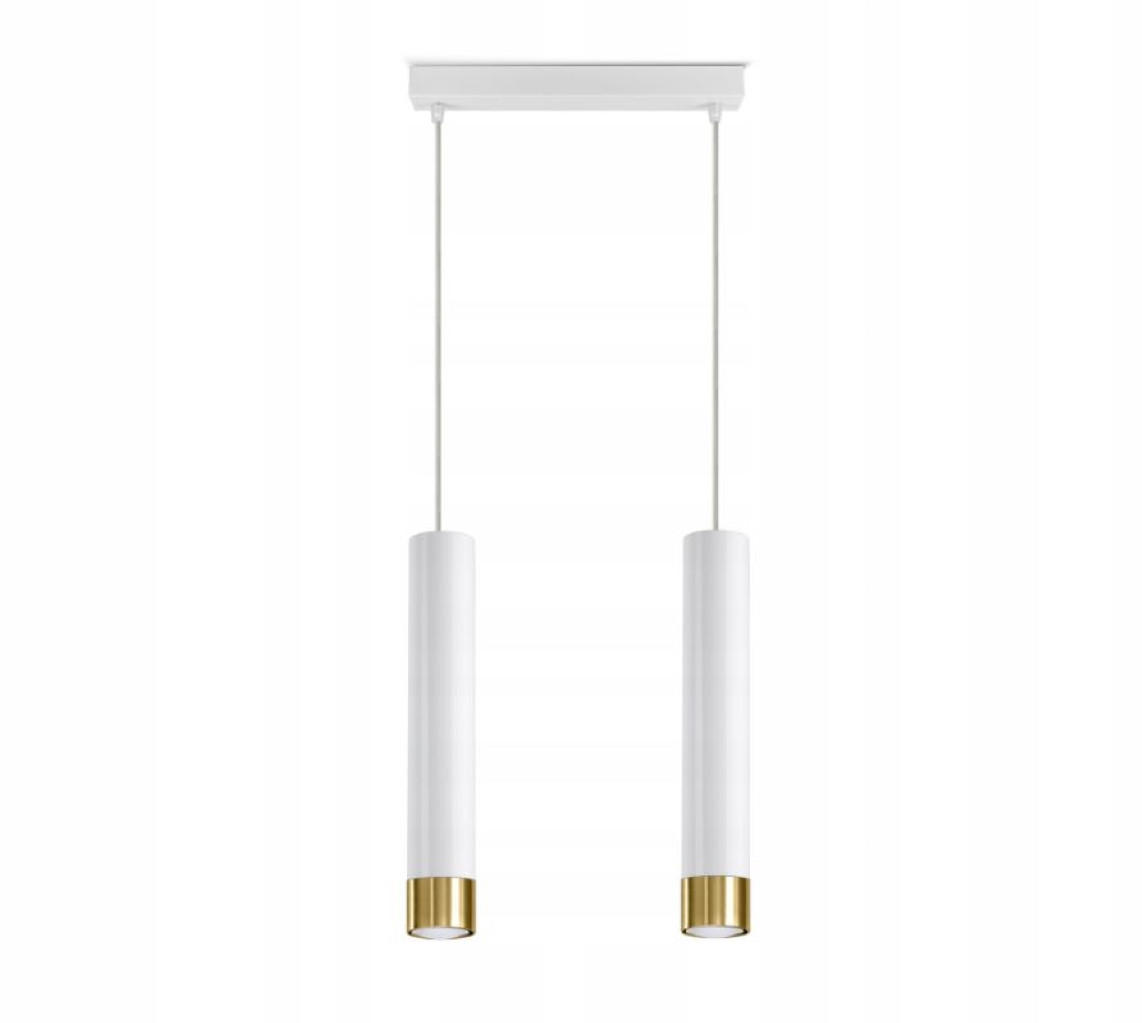 kiki design Pendelleuchte Weiß, Gold 32x100x8 cm