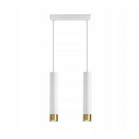 PENDELLEUCHTE Mialno Tube - Goldfarben/Weiß, Metall (8/32/100cm) - kiki design