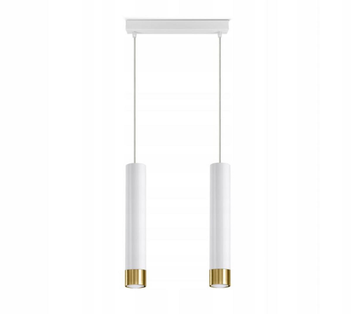 PENDELLEUCHTE Mialno Tube - Goldfarben/Weiß, Metall (8/32/100cm) - kiki design