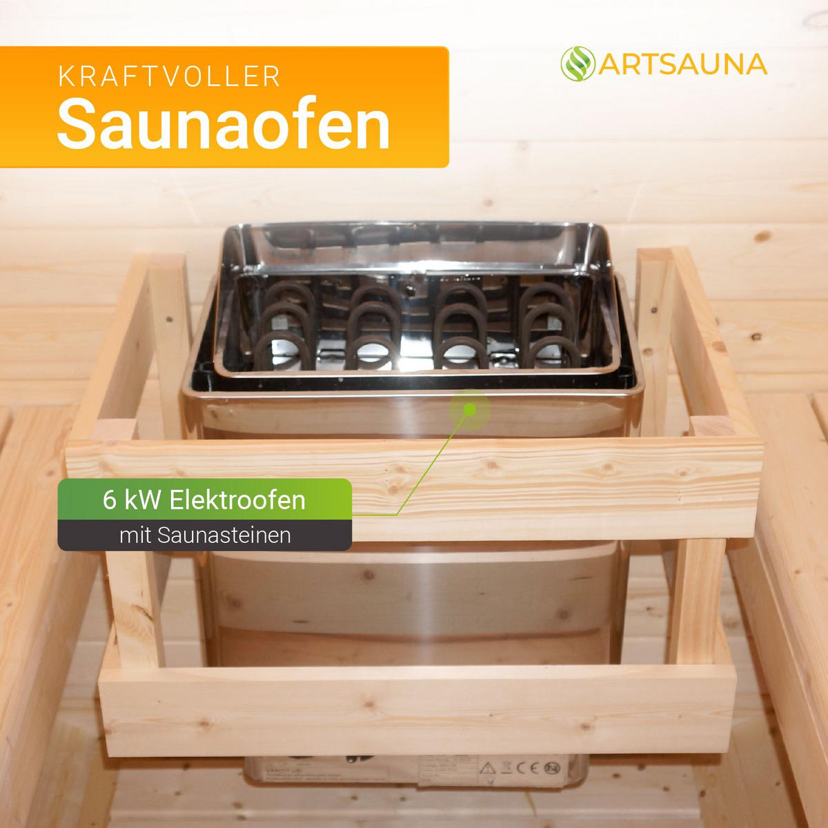 FASSSAUNA Nolvik L inkl. Zubehör-Set - Naturfarben, Holz (185/194/180cm) - Artsauna