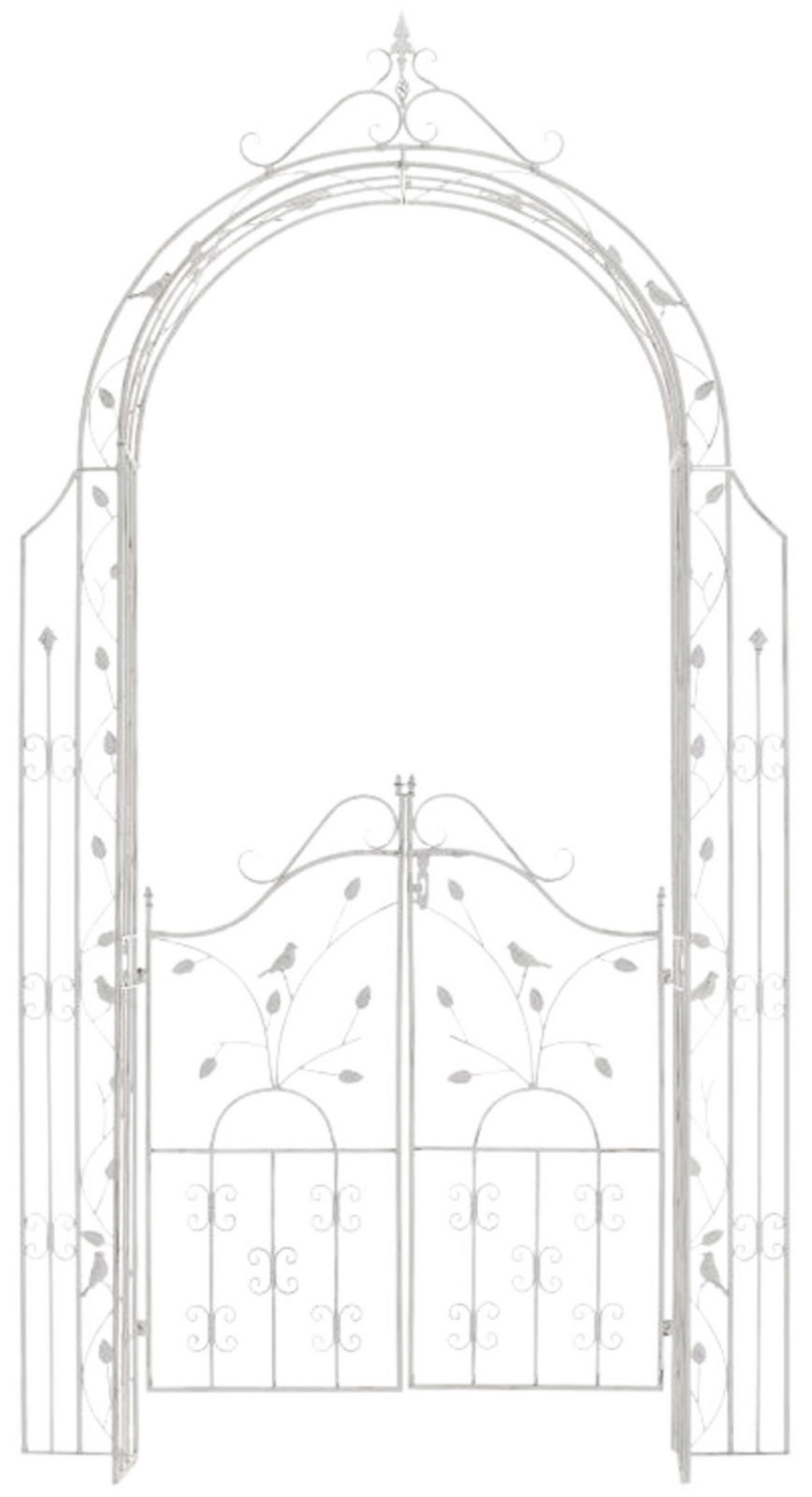 ROSENBOGEN Guam antik weiß - Weiß, Metall (144/270/36cm) - TPFLiving