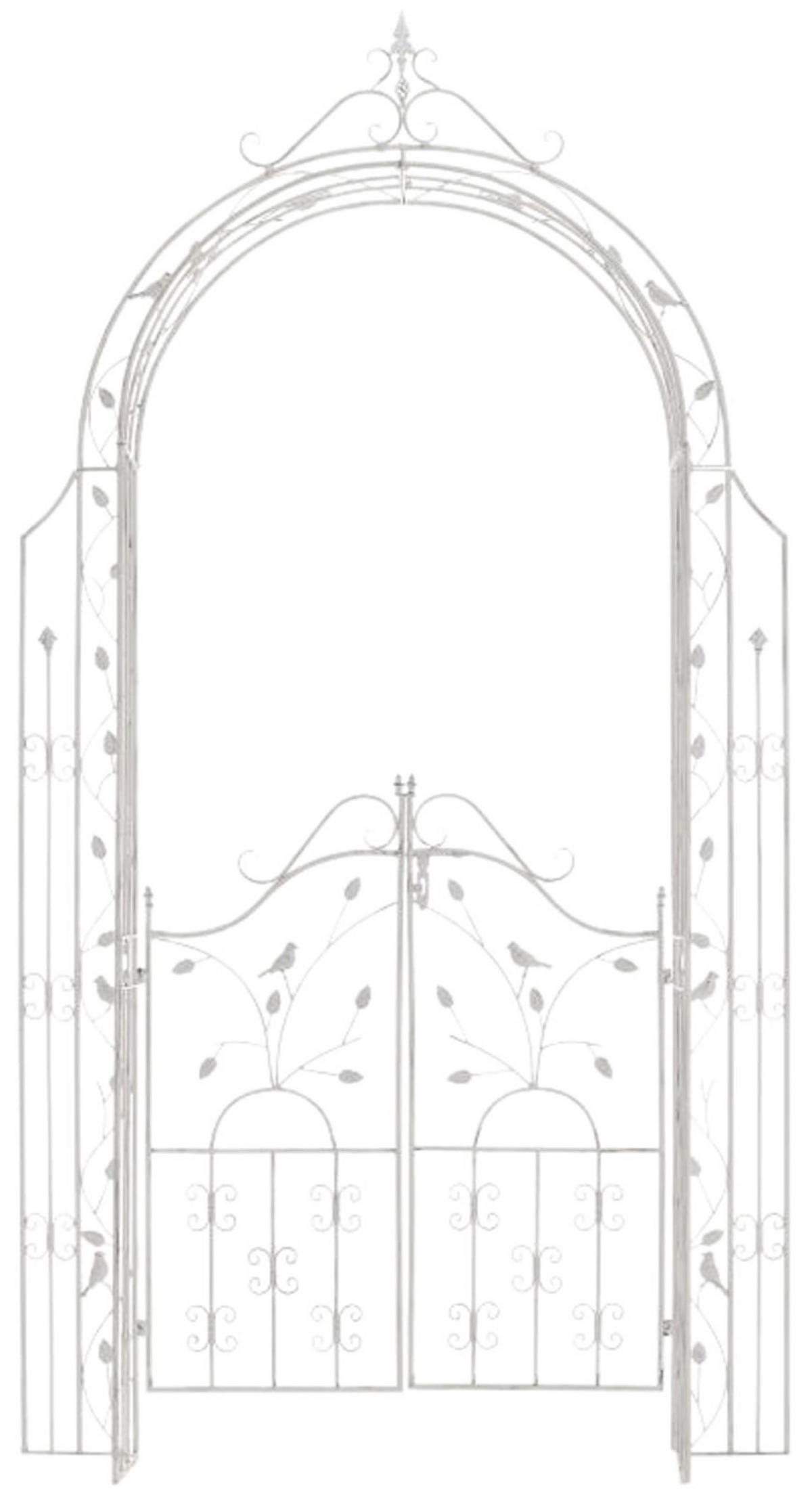 ROSENBOGEN Guam antik weiß - Weiß, Metall (144/270/36cm) - TPFLiving