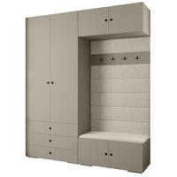 GARDEROBEN-SET 236,7/200/47 - Kaschmir/Schwarz, Holz/Kunststoff (200/236.7/47cm) - Abiks Möbel