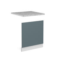 FRONTBLENDE R-Line Blau-Grau 60 cm, AP Marmor - Blaugrau/Weiß, Holzwerkstoff (60/57.2/1.6cm) - Vicco