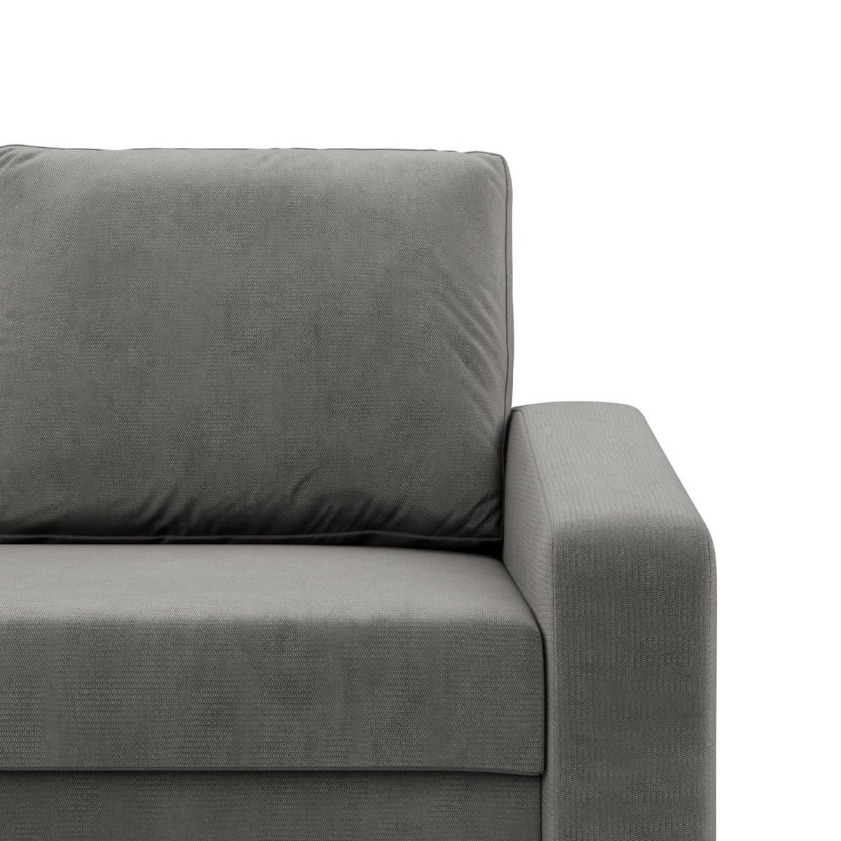 SOFA 3-SITZER MIT SCHLAFFUNKTION NEO, Hellgrau - Grau, Textil (220/92/92cm) - Mebligo