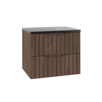 SKRINKA POD UMÝVADLO 60.6cm Siena Drevo a čierna farba - čierna, kompozitné drevo (60.6/52.2/46.5cm) - Petits-meubles