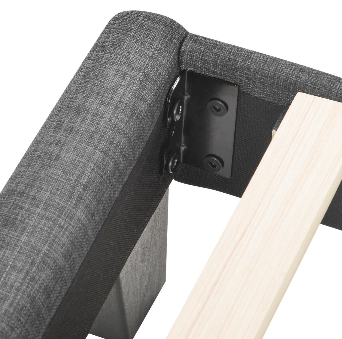 POLSTERBETT mit Matratze 140x200 cm Leinen Grau - Grau, Holz (140/200cm) - Meubliv
