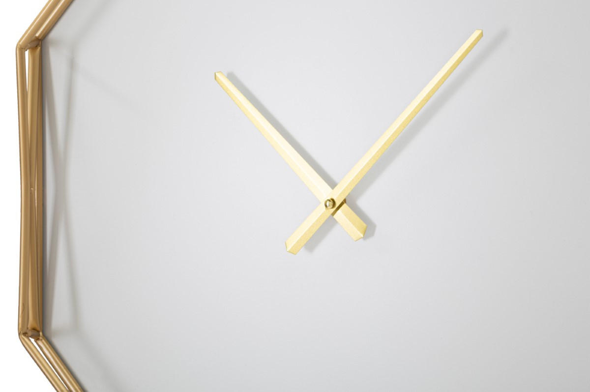 WANDUHR im Glamour-Stil 6,5/56/56 cm - Goldfarben, Metall (56/56/6.5cm) - Mauro Ferretti
