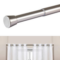 TELESKOP-VORHANGSTANGE mit Spannbefestigung Ø28 mm – Silber (50–80 cm) - Grau, Metall (2.8/80cm) - STORESDECO