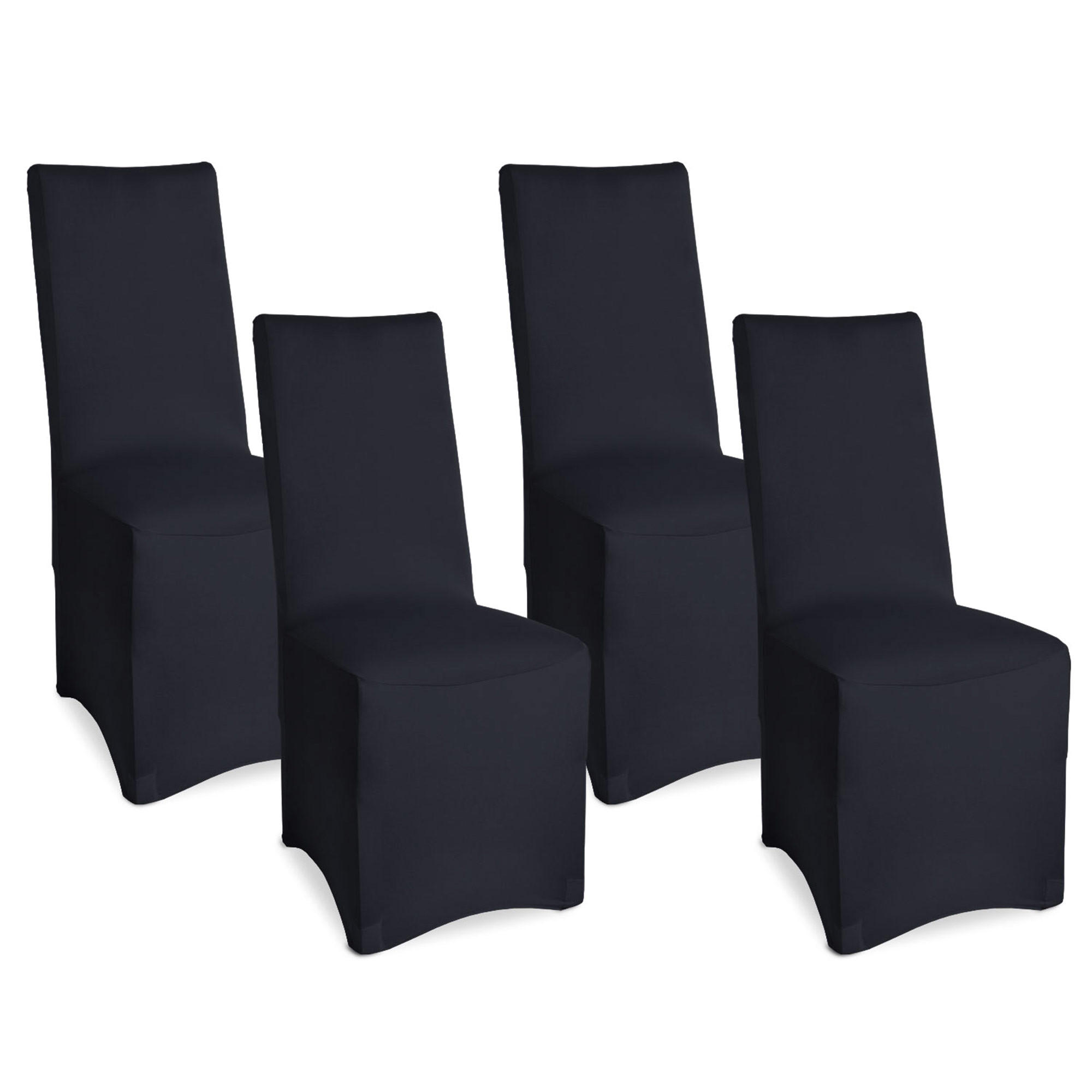 Beautissu Stuhlhusse Schwarz 45x95 cm