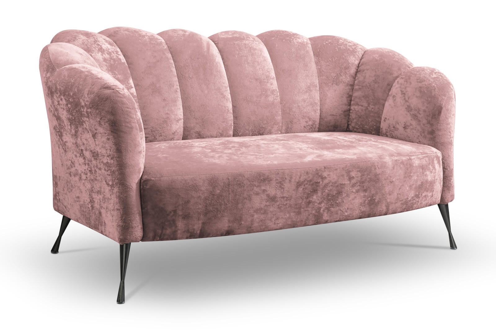Ravio Sofa Dunkelrosa, Schwarz 155x78x83 cm