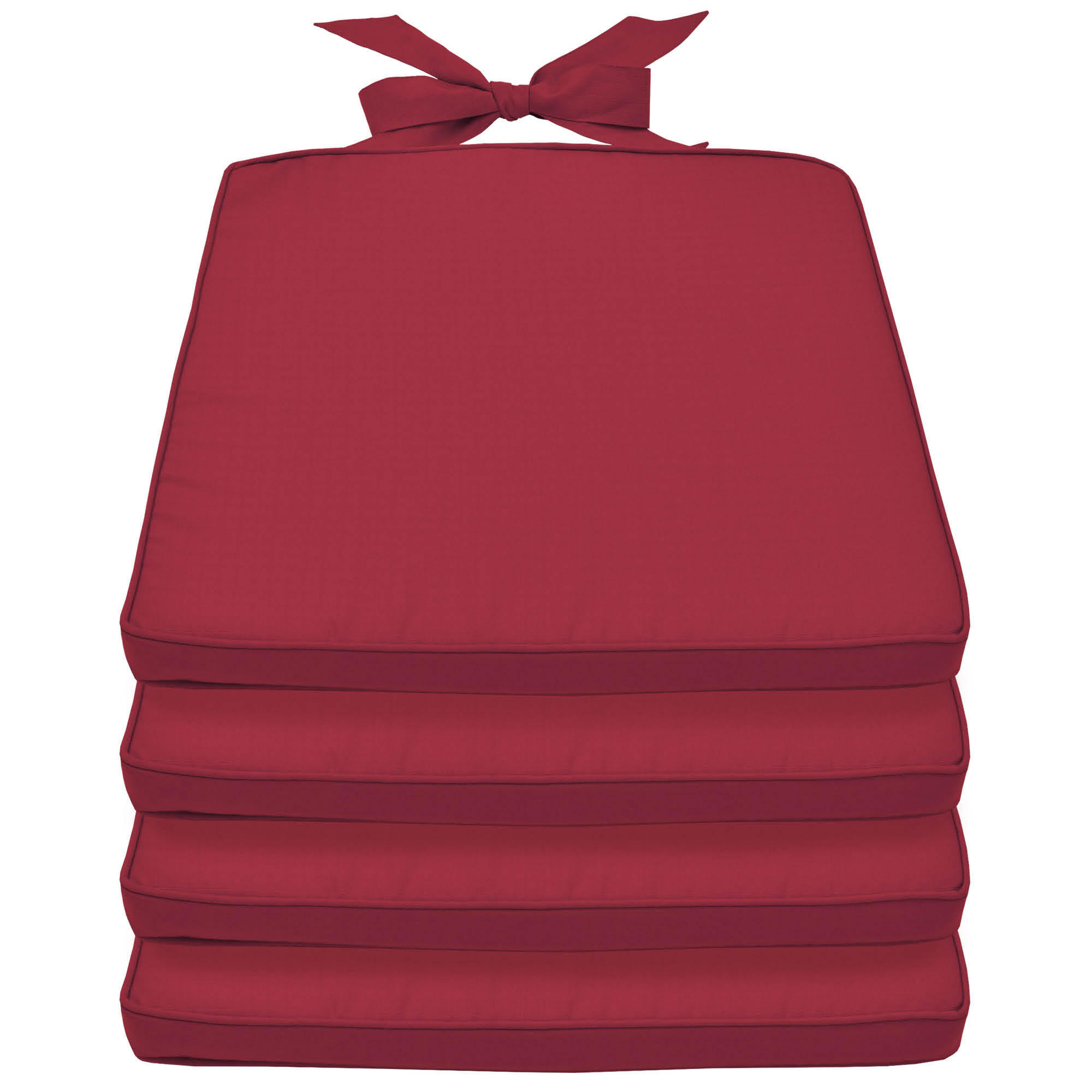 STUHLKISSEN Pia 45/40/5 cm Rot 4tlg - Rot, Textil (40/45cm) - Beautissu 