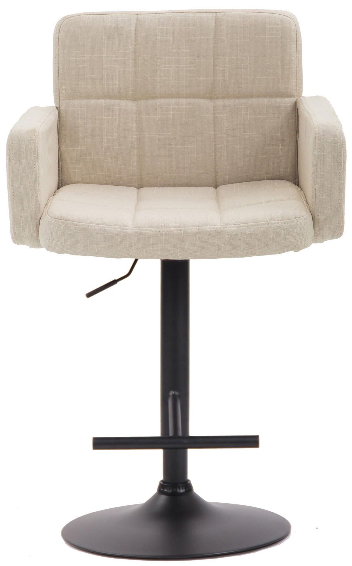BARHOCKER Stoff creme - Creme/Schwarz, Textil/Metall (60/93/56cm) - CLP