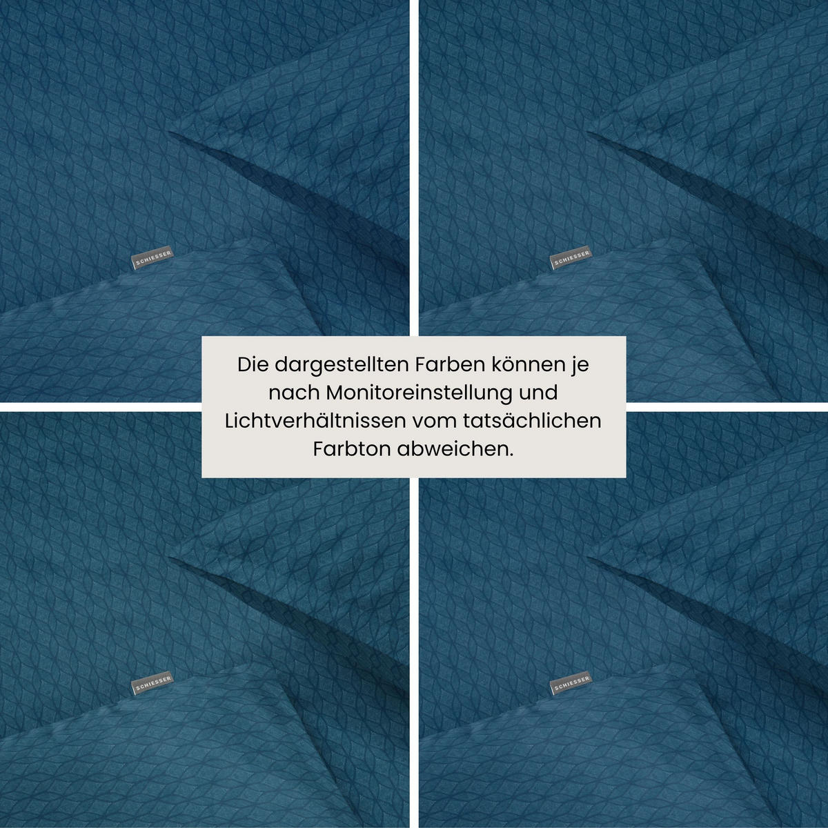 BETTWÄSCHESET Dotted Diamond - Feinbiber - 2-teilig - 135x200 cm - Petrol - Petrol, Textil (135/200cm) - SCHIESSER