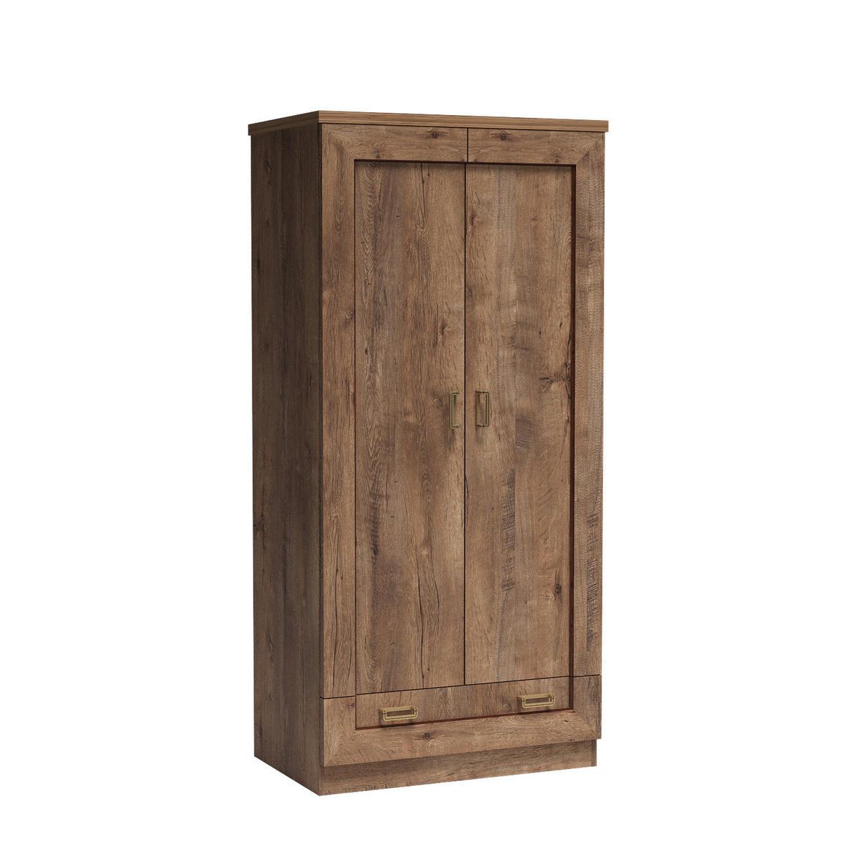 DREHTÜRENSCHRANK UDINE 90/190/57 cm 2-türig Braun - Braun, Holzwerkstoff (90/190/57cm) - MASSENO