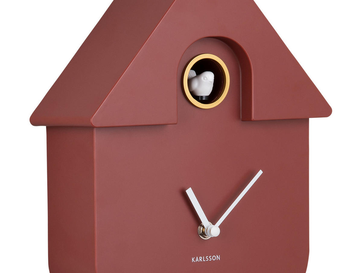WANDUHR Modern Cuckoo 8.5/21.5/41 cm - Grün, Kunststoff (21.5/41/8.5cm) - Karlsson