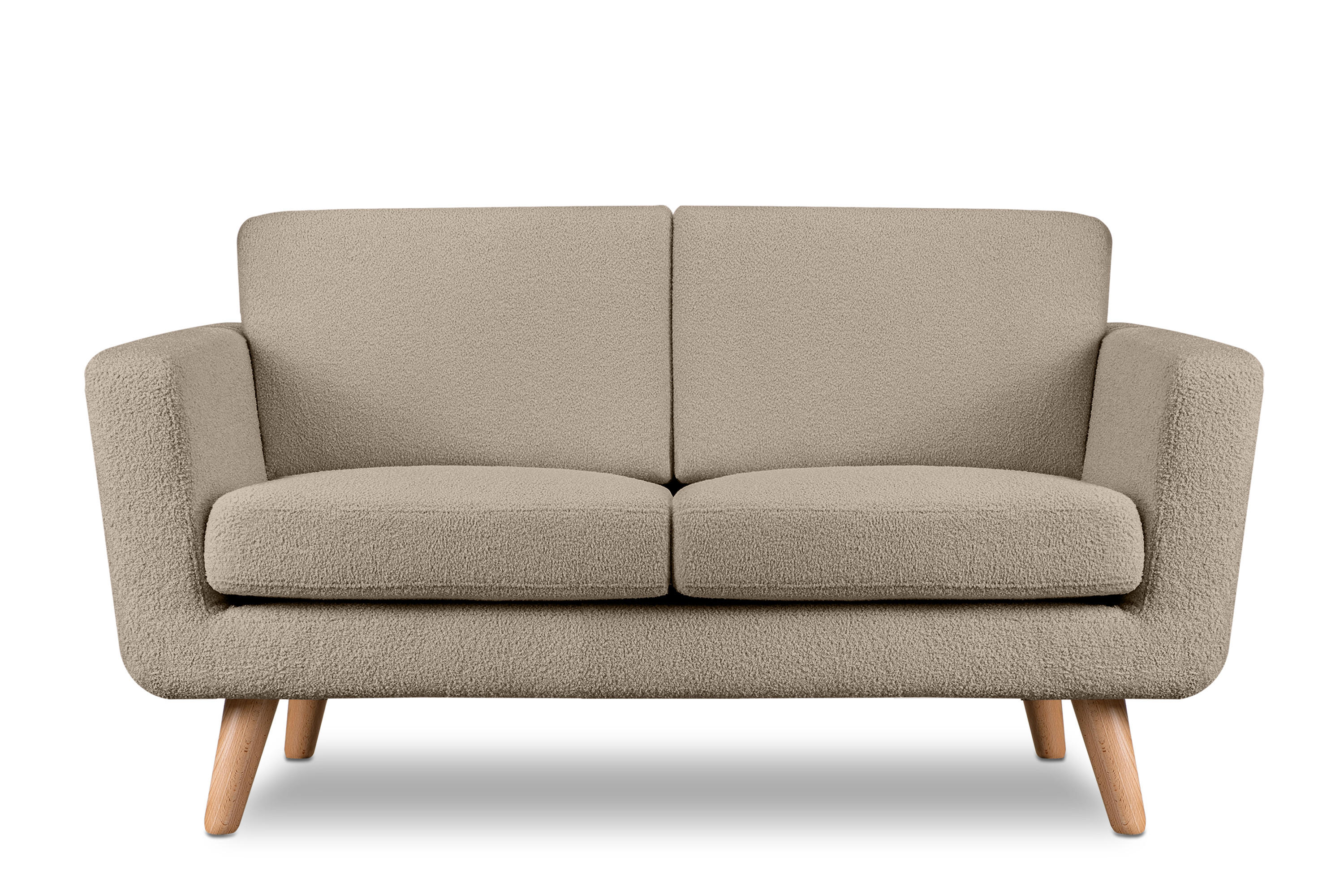 SOFA TAGIO mit Armlehnen, Braun - Braun, Buchenholz/Textil (153/80/84cm) - KONSIMO®