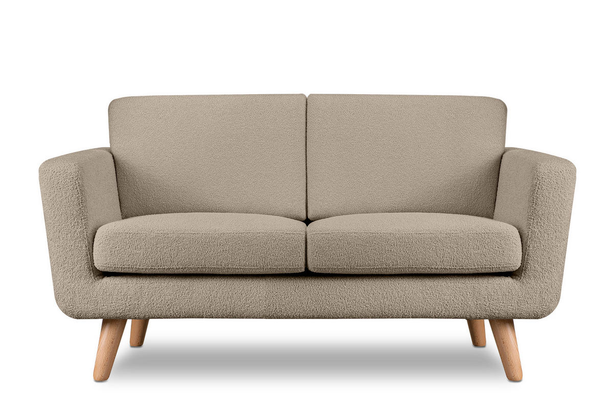 SOFA TAGIO mit Armlehnen, Braun - Braun, Buchenholz/Textil (153/80/84cm) - KONSIMO®