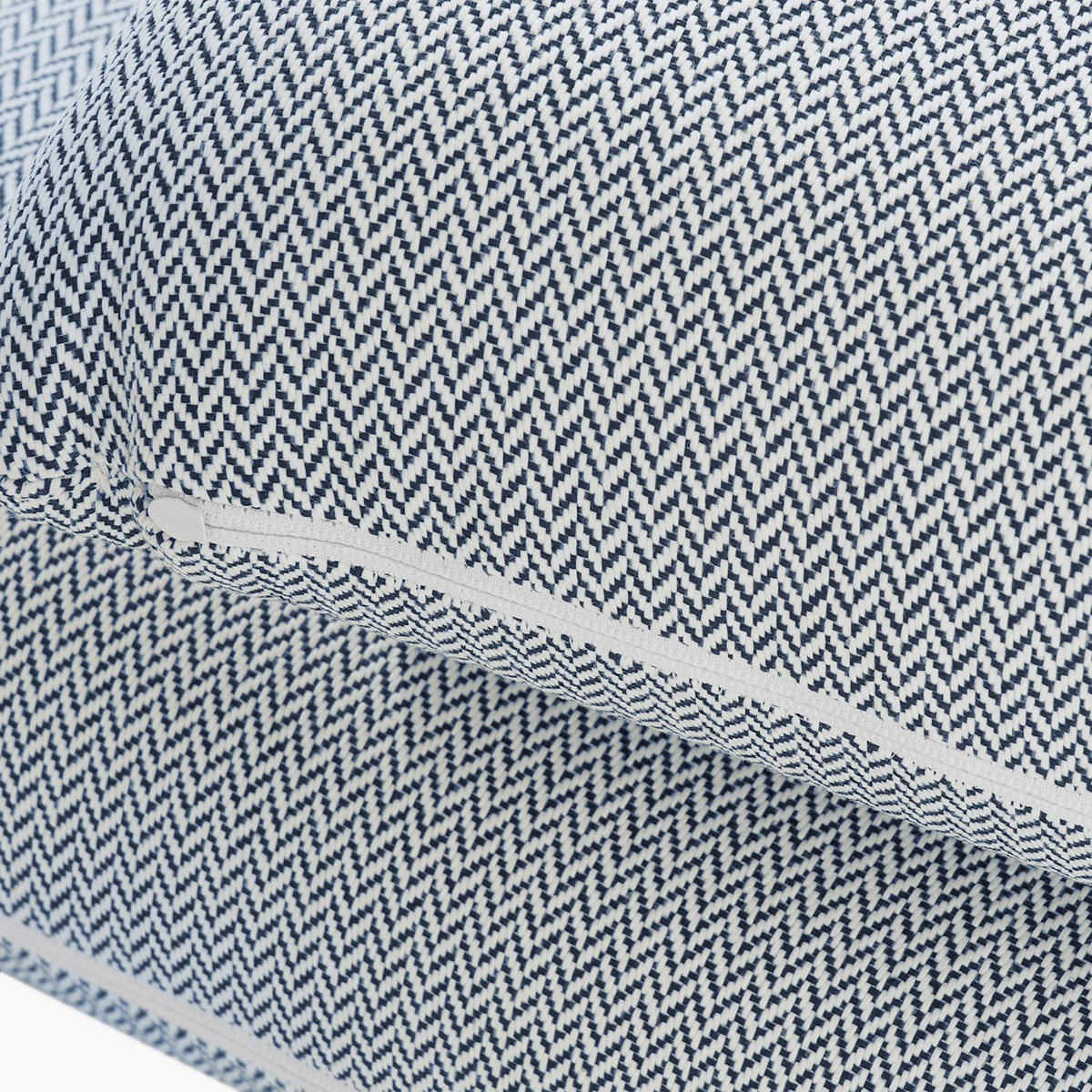 GARTENKISSEN RAMBE Dekokissen mit Füllung, 40x35 cm, Outdoorgeeignet, Marineblau - Blau/Weiß, Textil (40/35cm) - KONSIMO®