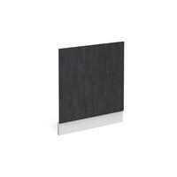 FRONTBLENDE R-Line Schwarz Beton 60 cm ohne AP - Schwarz/Weiß, Holzwerkstoff (60/57.2/1.6cm) - Vicco