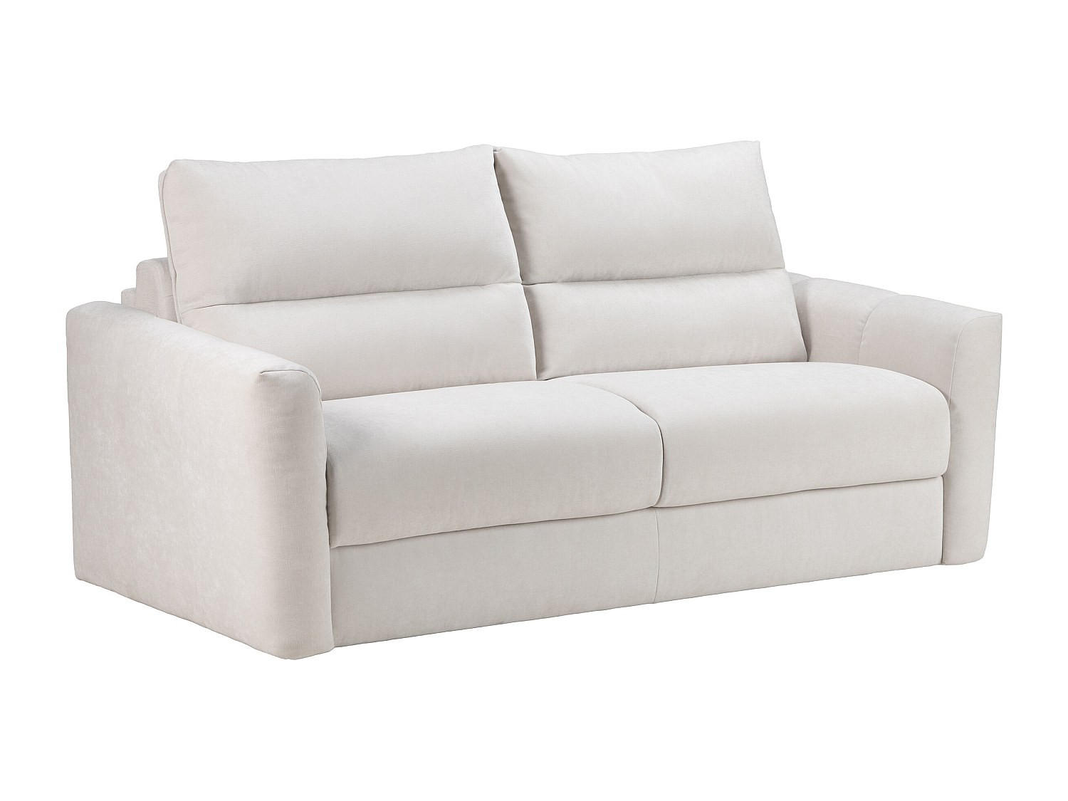 SOFA 3-Sitzer mit Schlaffunktion – Chenille-Stoff – Beige – Liegefläche 140 cm – Matratze 16 cm – DOVENA - Beige, Textil (200/95/100cm) - Vente-Unique