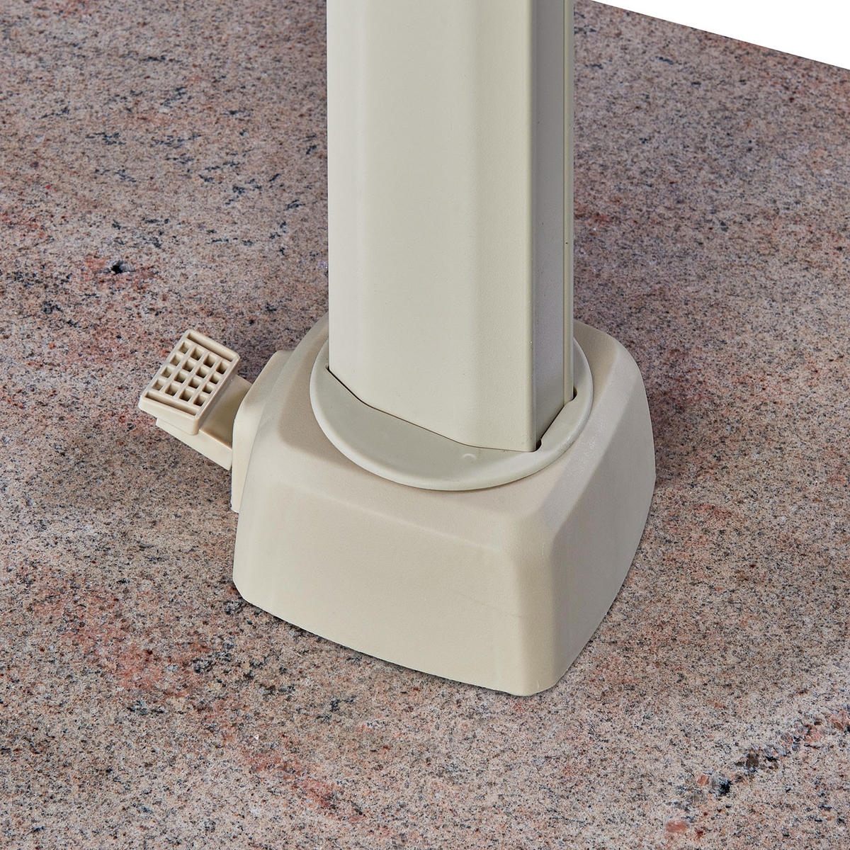 AMPELSCHIRM eckig 2.5 x 2.5 m Voyager T¹ Basic 360° kippbar creme/sand - Creme, Metall (250/250cm) - Platinum