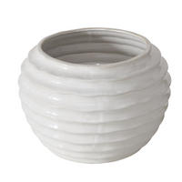 KERAMIKVASE Nanny Ø 17 cm - Weiß, Keramik (17cm) - Boltze Home