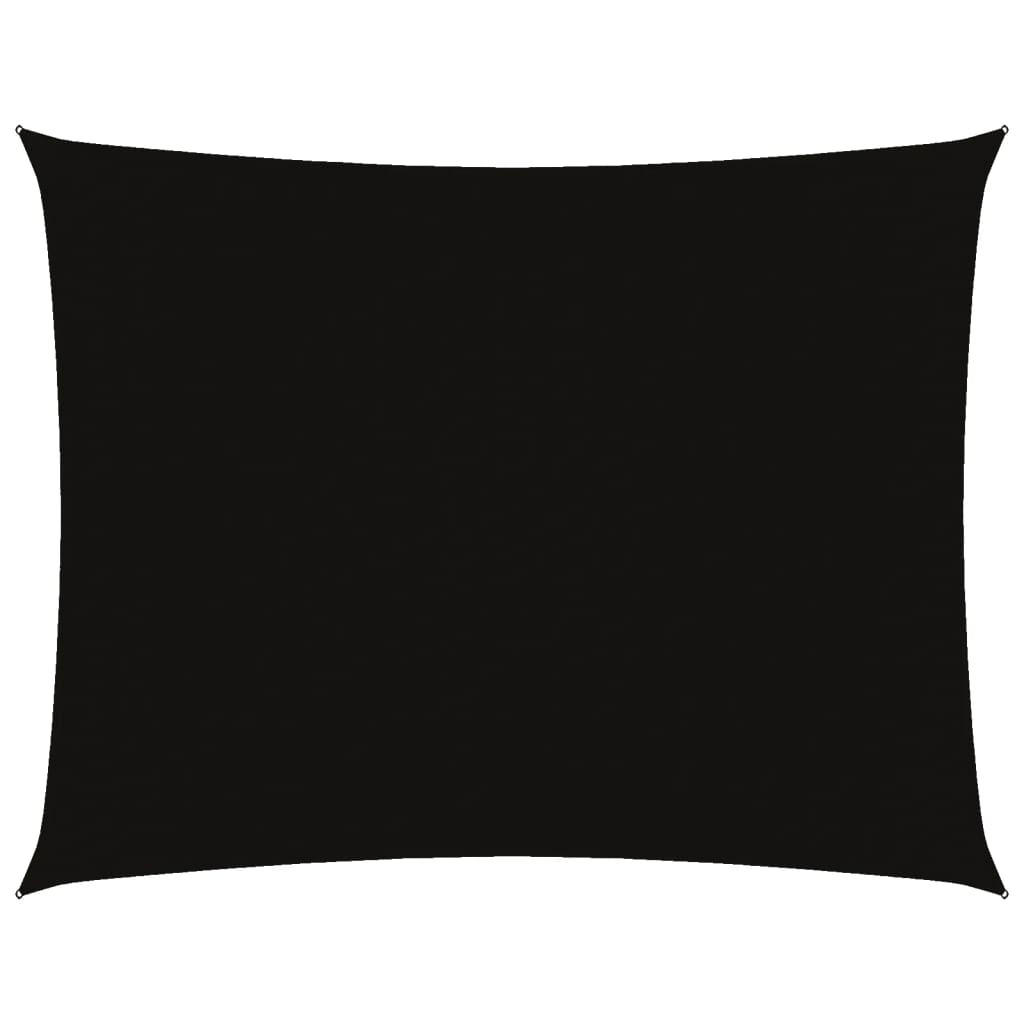 SONNENSEGEL Oxford-Gewebe Rechteckig 3x6 m Schwarz - Schwarz, Textil (600/300cm) - furnicato