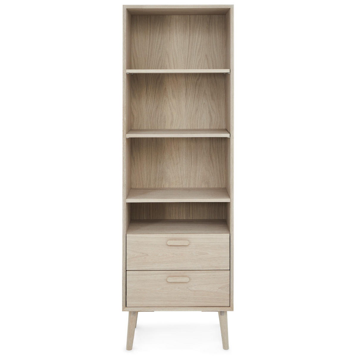 REGAL Eiche bianco - Eiche Bianco/Eichefarben, Holz/Holzwerkstoff (60/187/40cm) - Furnhouse