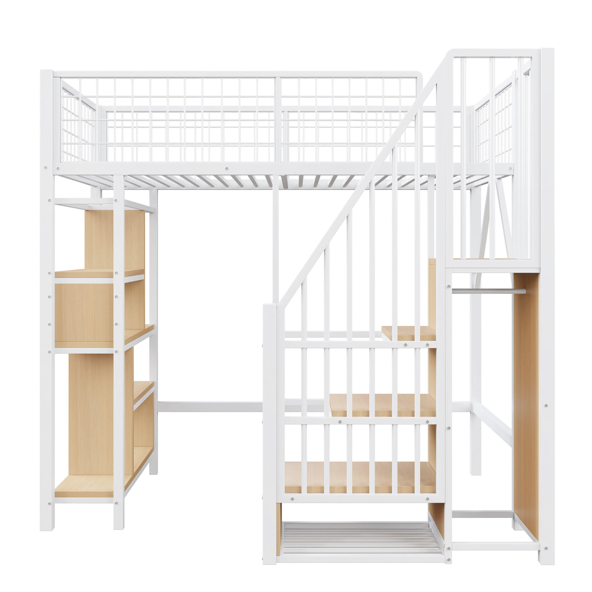 HOCHBETT Metall 90/200 cm Weiß - Weiß, Holz/Metall - Raumix