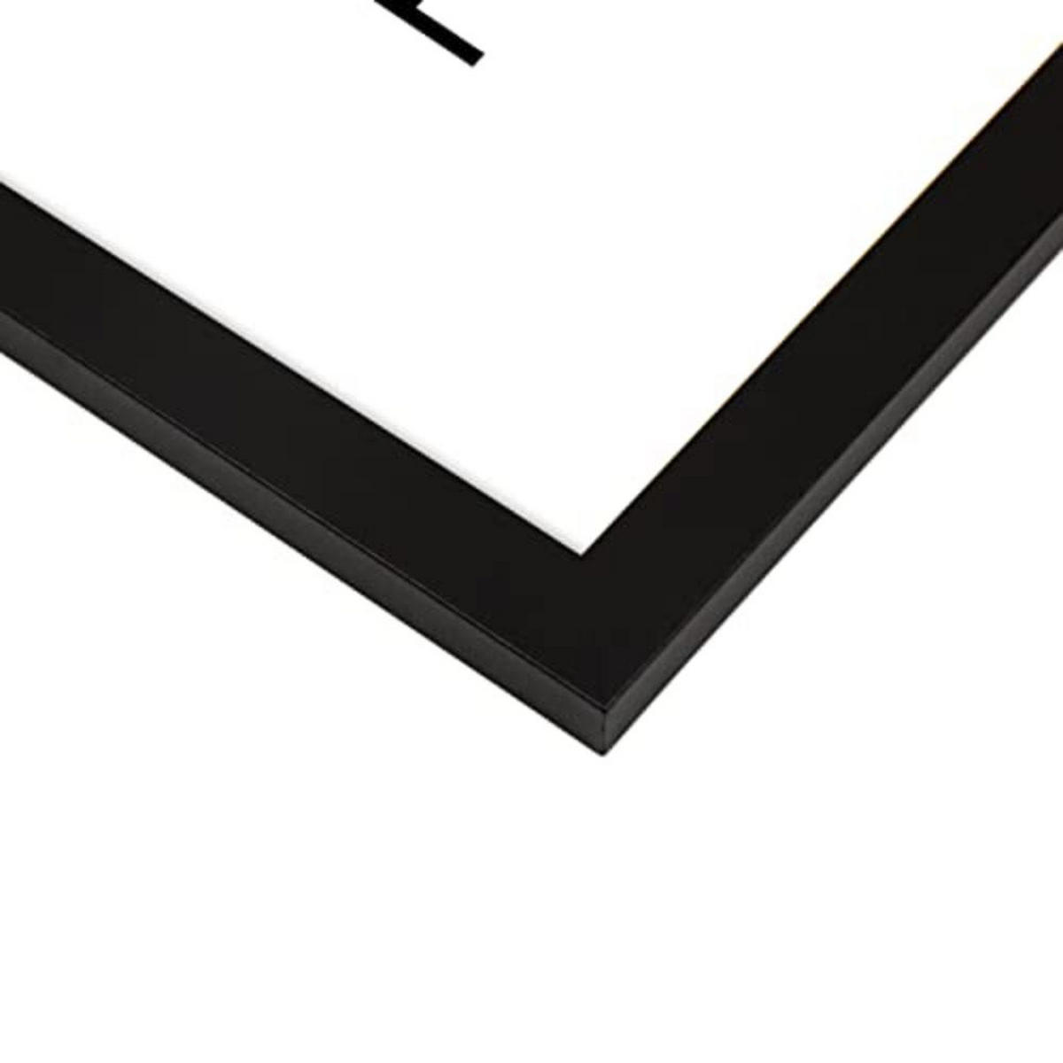 POSTER Set mit 4 Zuhause TypografieStil A3 Schwarzer Rahmen - Schwarz, Papier (29.7/3cm) - Nacnic