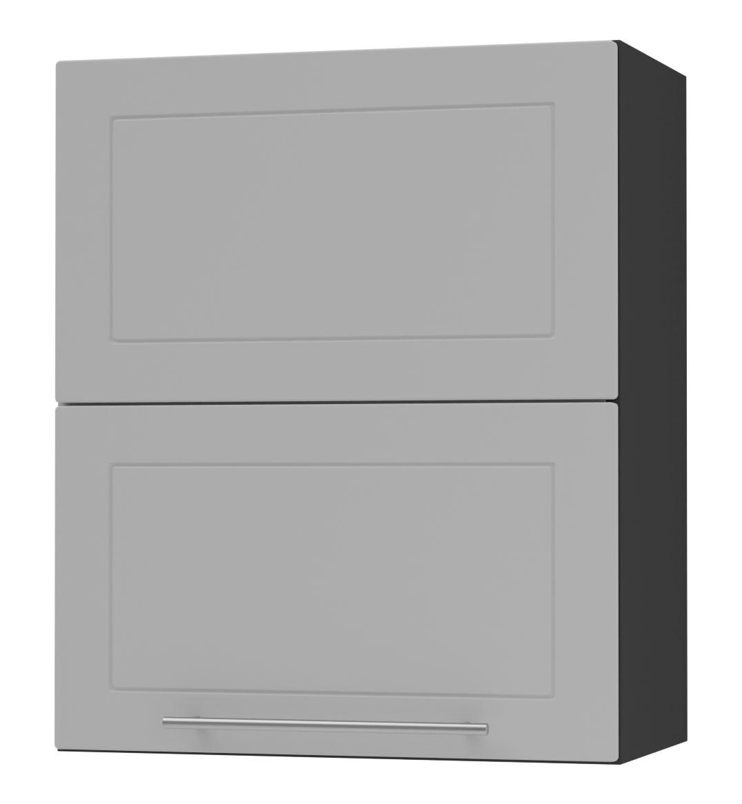 KÜCHENHÄNGESCHRANK Kvantum W8B/60 Dust Grey Matt / Schwarz Matt 60 / 32,5 / 72cm - Schwarz/Grau, Holz/Holzwerkstoff (60/72/32.5cm) - Feldmann-Wohnen