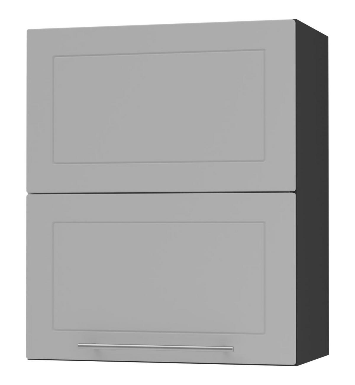 KÜCHENHÄNGESCHRANK Kvantum W8B/60 Dust Grey Matt / Schwarz Matt 60 / 32,5 / 72cm - Schwarz/Grau, Holz/Holzwerkstoff (60/72/32.5cm) - Feldmann-Wohnen